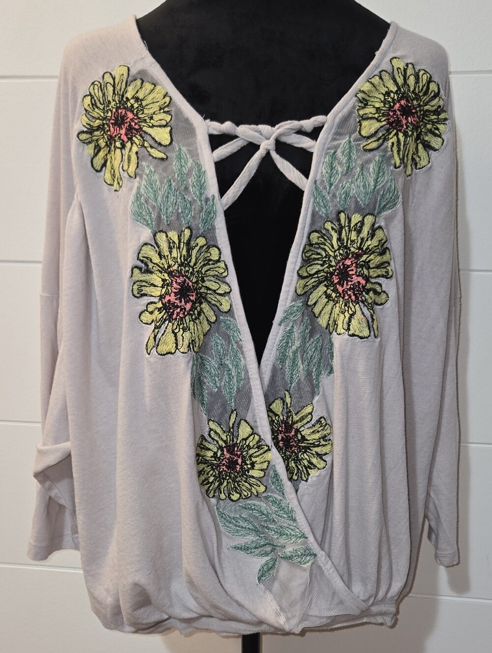 Free People Floral Embroidered Tunic